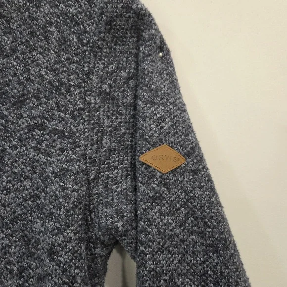 Orvis Classic Collection Sherpa Lined 1/4 Zip Sweater Fleece Mens L Logo Patch - Picture 6 of 15